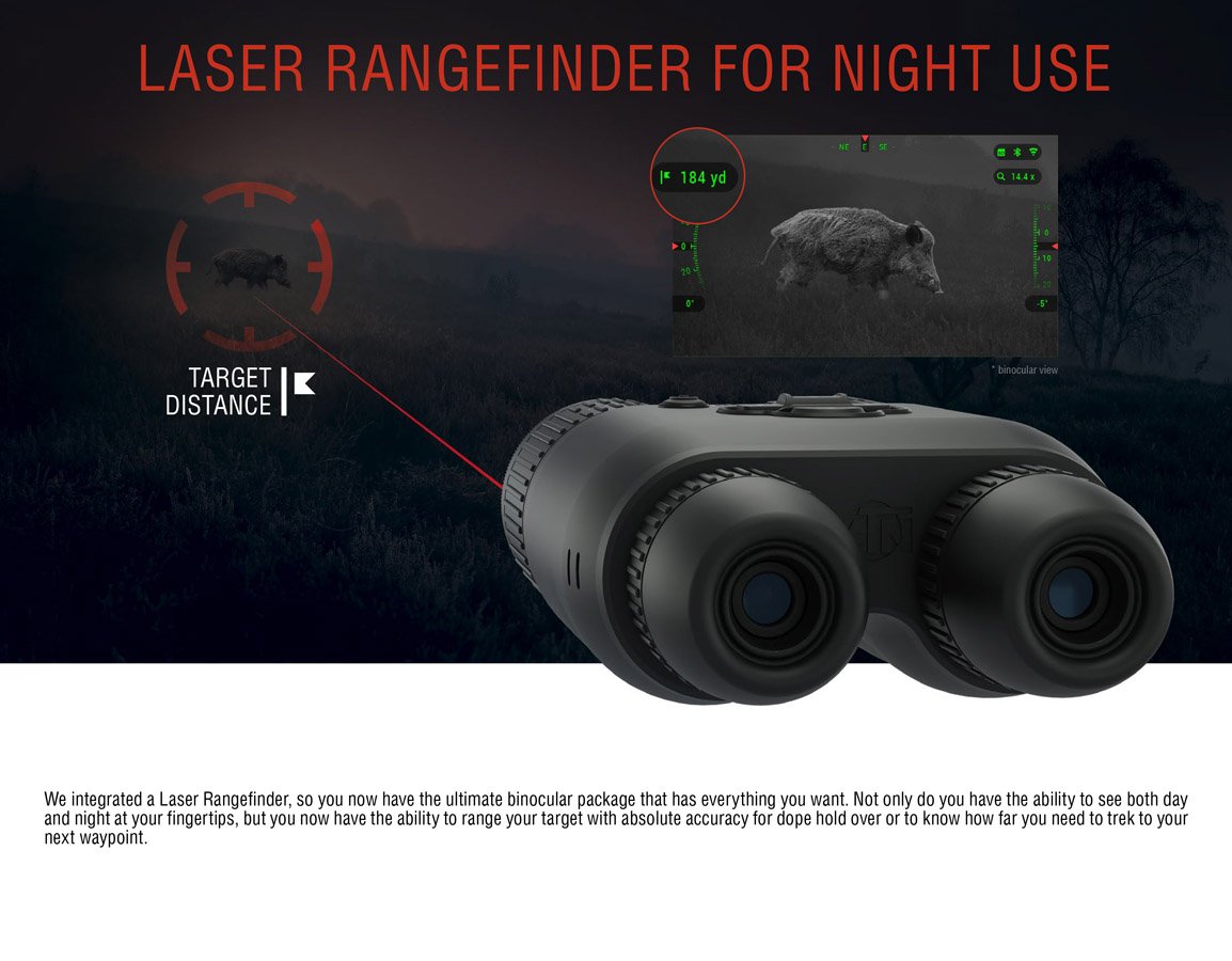 ATN BinoX 4x-16x Smart Day/Night 4K Resolution Binoculars with Laser range finder